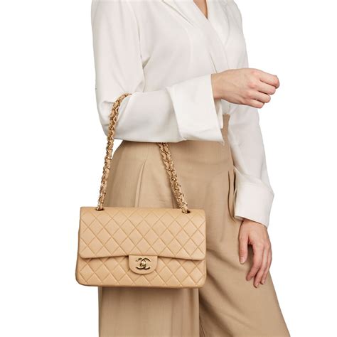 chanel class beige flap|chanel classic flap shoulder bag.